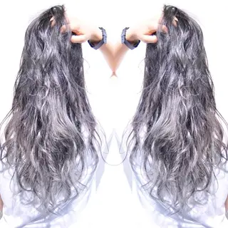 ロング カラー ヘアアレンジ 及川シゲル 髪質改善講師のヘアスタイル