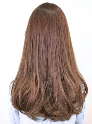 セミロング ロング カラー パーマ 青木 茂樹⭐️ 透明感カラーのヘアスタイル