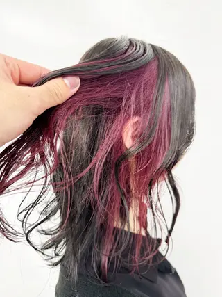 ミディアム カラー ヘアアレンジ 大橋 拓巳のヘアスタイル