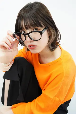 ミディアム カラー YURAGI🤍 SAEのヘアスタイル