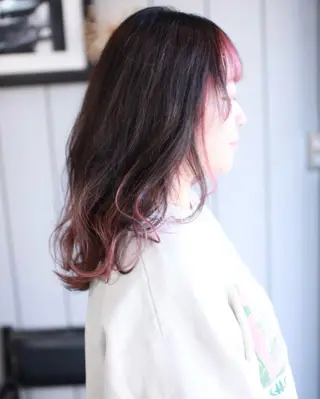 セミロング カラー 大西 カズマのヘアスタイル