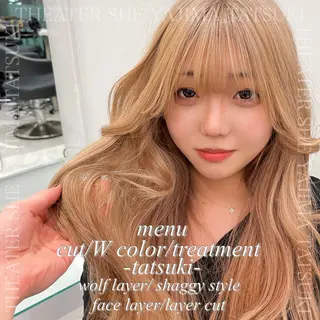 ロング 🫧ハイトーン特化 🐺矢島タツキ🐺のヘアスタイル