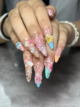 ネイル if Hair＆Nail Salon所属・IKA /海外ネイル /個性派/ワンホンのネイルデザイン