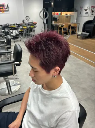 ショート カラー メンズ メンズパーマ/新潟/ 万代/高橋悠叶のヘアスタイル