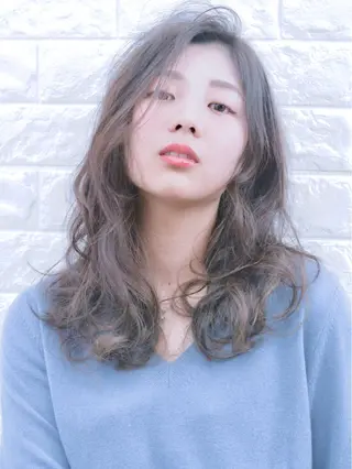 セミロング 縮毛矯正/髪質改善 主税巧一のヘアスタイル