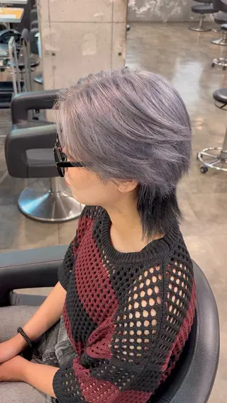 ロング カラー ハイトーン特化美容師 🌈ケアブリーチのヘアスタイル