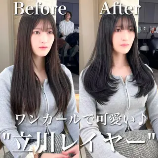 ロング カラー 韓国ヘア🇰🇷 レイヤー/芝春樹のヘアスタイル