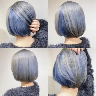 ミディアム ブリーチ ツイスパ フクヤマシンのヘアスタイル