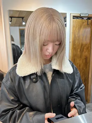 ショート カラー 韓国/ハイトーン/ ボブ🎀MIKU🎀のヘアスタイル