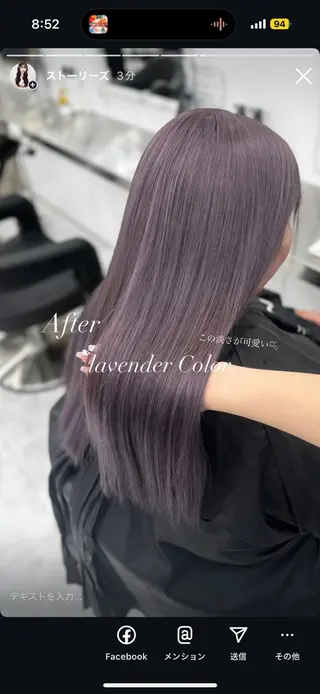 セミロング カラー 🎀愛されgirly ヘア🫧Ayakaのヘアスタイル