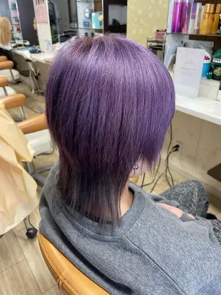 ミディアム カラー 徳留 もも花のヘアスタイル