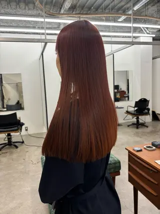 ロング イージーパーマ募集 平口はのんのヘアスタイル