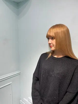 ミディアム カラー 【美髪ハイトーン】 髪質改善/大和🎀のヘアスタイル