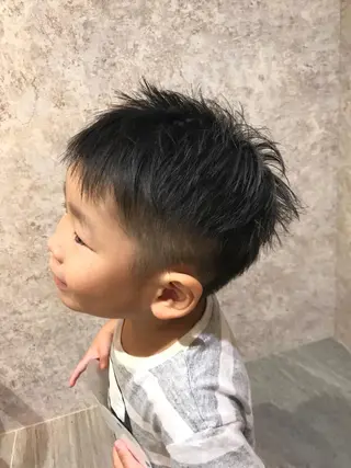 ショート メンズ キッズ 【earth】オガタ 🫧髪質改善縮毛🫧のヘアスタイル