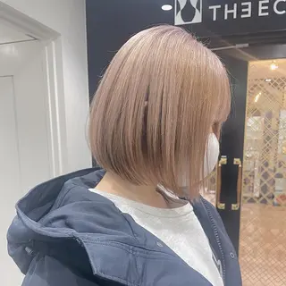 ミディアム カラー ikuma/ ミルクティーのヘアスタイル