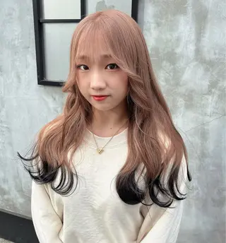 セミロング カラー ミユル/ ブリーチカラー🎀✨のヘアスタイル