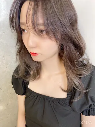 セミロング カラー パーマ ヘアアレンジ メンズ ネイル マツエク・マツパ Amelie所属・Amelie yunのヘアスタイル