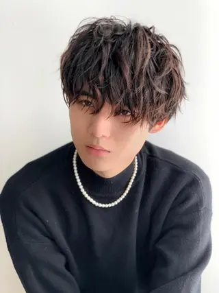 ミディアム パーマ メンズ メンズStylist 山根慧のヘアスタイル