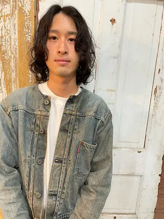 ミディアム パーマ 南堀江🌿パーマ Tetsu【テツ】のヘアスタイル