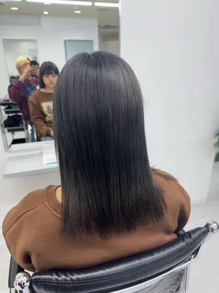 ミディアム カラー ブリーチなしWカラー /艶カラー✨のヘアスタイル