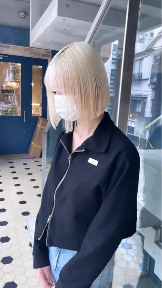 ミディアム カラー 色落ち綺麗透明感カラ /ボブ/ナカツヒカルのヘアスタイル