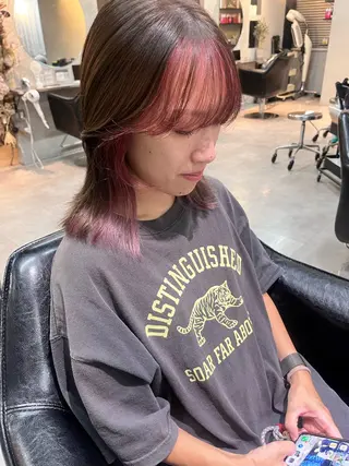 ミディアム カラー 韓国系/ダブルカラー /トグチリンカのヘアスタイル