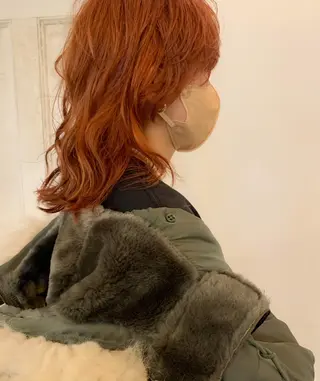 ミディアム カラー 暖色カラー🧡 ボブ🧚‍♀️マナのヘアスタイル