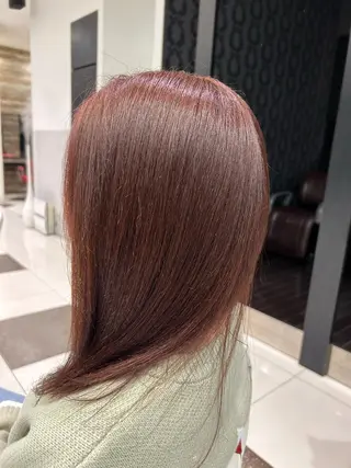 セミロング カラー ヘアアレンジ 海外カラー白髪ぼかし ティファニーサユリのヘアスタイル