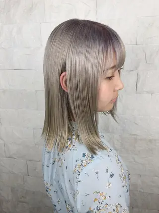 ミディアム 圧倒的美髪ストレート ツダケイタロウのヘアスタイル