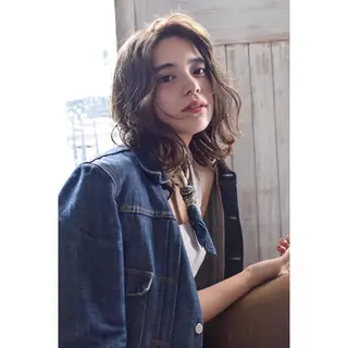 ミディアム カラー パーマ メンズ 南堀江🌿パーマ Tetsu【テツ】のヘアスタイル