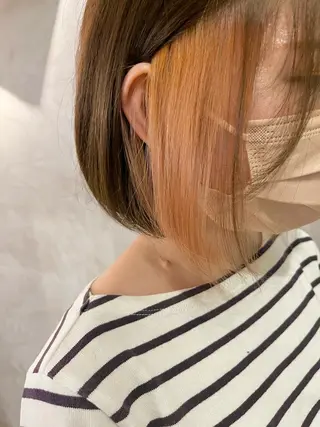 ミディアム カラー FUJINO RYOのヘアスタイル