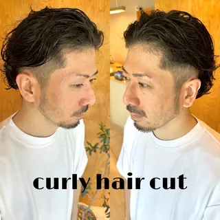 ミディアム パーマ メンズ メンズパーマ達人/ フェード/イツキのヘアスタイル