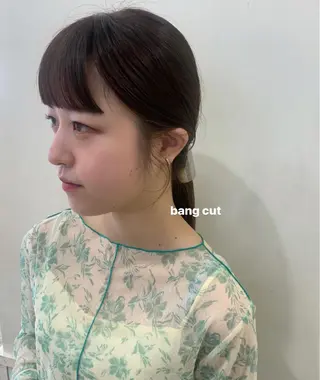 セミロング 顔周りレイヤー 🎀マリノのヘアスタイル