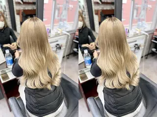 ロング 💎馴染むエクステ ×カラーTOMO💎のヘアスタイル