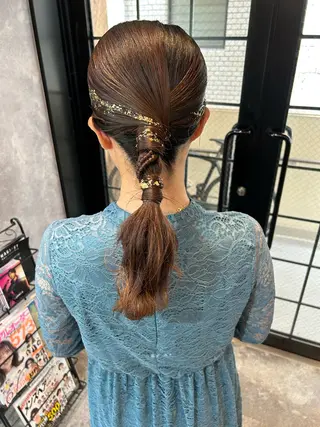 セミロング ヘアアレンジ 飯塚 沙衣のヘアスタイル