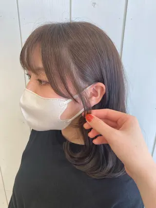 ミディアム 🫧顔周りカット 🫧樫村優香のヘアスタイル