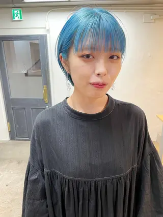 ショート カラー ヘアアレンジ 丸山渉/パーマ エフェクトブリーチのヘアスタイル