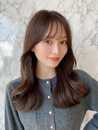 セミロング 🧡くびれヘア/前髪 顔周り🧡久原結衣のヘアスタイル