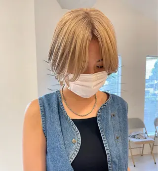 ショート カラー ～lynn～Moana by HEADLIGHT 武蔵小杉２号店【リン モアナ バイ ヘッドライト】所属・Tomoya 次世代ブリーチ🕊のヘアスタイル