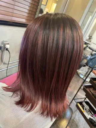 ミディアム カラー La fith 店長 城谷颯人のヘアスタイル