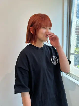 ミディアム カラー ボブ美容師 /馬場 翼のヘアスタイル