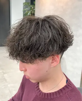 ショート カラー パーマ 福井祥太／ニュアンス /韓国メンズ🇰🇷のヘアスタイル