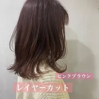 ミディアム カラー 舟橋 りんかのヘアスタイル