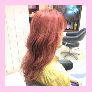 ロング カラー SHIN/レイヤー カット×クロスパーマのヘアスタイル