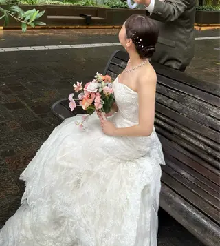 セミロング ヘアアレンジ mina 🌷のヘアスタイル