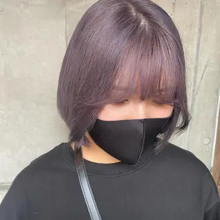 ミディアム 透け感ベージュ /ミハルのヘアスタイル