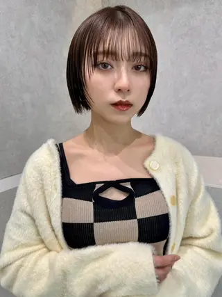 ショート カラー 🍀ボブ・ショート 透明感カラー🍀萌のヘアスタイル