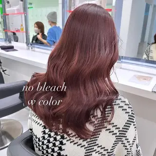 ロング カラー 🌼リナ🌼赤み消し オリーブ/ブラウンのヘアスタイル