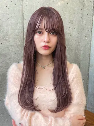 ロング グレージュ/レイヤー /ボブ/moyu🎀のヘアスタイル