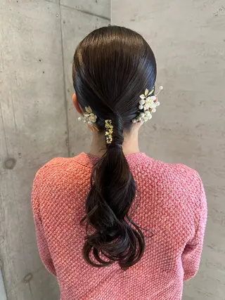 ロング ヘアアレンジ 女性に人気♪ はやしほのかのヘアスタイル